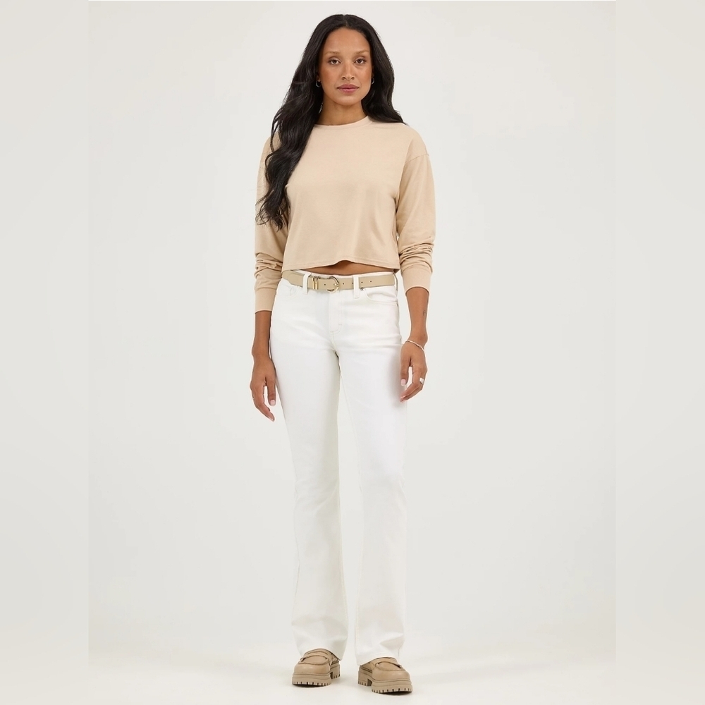 Lee Legendary Mid Rise Bootcut Jeans White 14L Long 112362010